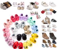 Wholesale Baby Shoes Moccasins Soft Sole Leather Infant Shoes Girls Boys Moccs Baby First Walkers Kids Children Footwear