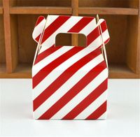 Wholesale New Home MOQ color Paper Candy Box stripe gift bag Chocolate Packaging Children Birthday Party Wedding Decorations Favors