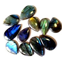 Wholesale 1 Natural tumbled oval stone blue crystal quartz pendant healing reiki labradorite pendant moonlight polished gemstone drop shipping
