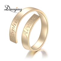 Wholesale Custom Name Ring Personalized Letter Ring Gold Dainty Initial Wrap Gepersonaliseerde Ring Gift for Her Etsy Supplier