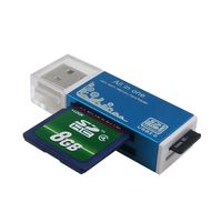 Wholesale 4 Color in Card Reader for Memory Stick Pro Duo Micro SD TF M2 MMC SDHC MS Silier Colors High Quality