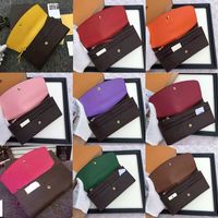 Wholesale hot selling red bottoms lady long wallet multicolor coin purse Card holder original box women classic zipper pocket