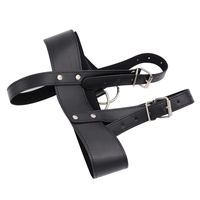 Wholesale head suspension harness restraints strap for fetish play bdsm bondage gear trainer faux leather black BX216