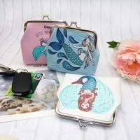 Stylish Baby Toys Retro Coin Purse Buckle Vintage PU Pouch Kiss-lock Wallet for Women Girl