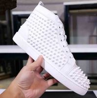 Wholesale Top designer luxury red bottoms shoes unisex men women red bottoms heels Fashion Spikes Studded Spikes Flats Sneakers red bottom shoes