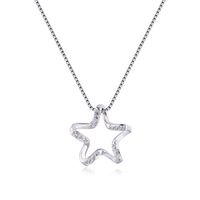 Wholesale 2018 New Sterling Silver Necklace Pentacle Star Necklace Female Clavicle Chain Japan and South Korea Hollow Wild Trend Presents