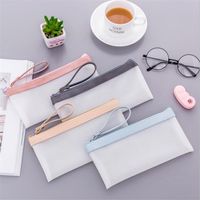 Wholesale School Students Pencil Bags zipper Pencil Case boys and Girls Gift Cosmetic Bag transparent Storage bags