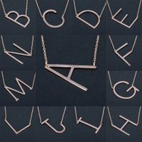 Wholesale Letter necklace initials letter jewelry accessories color gold chains necklaces personalized letter name pendant necklaces