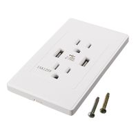 Wholesale US Plug Type V Dual USB Charger Adapter Wall Socket Electric Power Outlet Panel Plate White