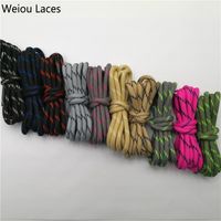 Wholesale Weiou colorful Striped Polyester Brand Slipproof Wear resistant Round Shoelaces Polka Dot Outdoor Sports hiking Shoe Laces cm