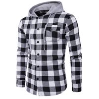 Wholesale New Western Hip hop Plaid Shirt Men High Street Fashion Swag Clothing Loose Hipster Longline Male Long Sleeved Hoodie Shirt