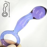 Wholesale 33mm Crystal anal beads dildo pyrex glass butt plug fake penis prostate female vagina masturbate adult sex toy for gay women men S924