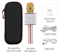 Wholesale Q7 Bluetooth speaker Microphone Portable Handheld Wireless Magic KTV Karaoke Player Loudspeaker With MIC Speaker For iPhone Plus Samsung