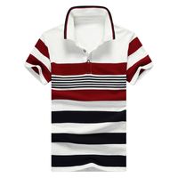 Wholesale Summer Men S Polo Shirt Casual Slim Mens Short Sleeve Shirts Men S Brand Clothing Striped Boy Polos Shirts xl