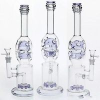 Wholesale Grace Heady Recycler Oil Rigs with Matching Bowl Newest Bongs Water Pipes Tyre Perc Glass Bong