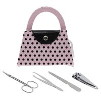 Wholesale set Pink Polka Dot Purse Manicure Set favor wedding bridal shower favors and gifts SN010