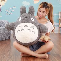 Wholesale 40cm Famous Cartoon Movie Character Lovely Plush Totoro Toy Soft Stuffed Pillow Cushion Birthday Gift Toys for Children Kids LA105