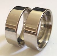 Wholesale Silver mm Flat Band Rings Men Women Comfort fit L Stainless Steel Rings Wedding Engagement Finger Rings Brand New