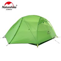 Wholesale Naturehike Star River Tent D Silicone Fabric Ultralight Person Double Layers Aluminum Rod Camping Tent With Mat NH17T012 T