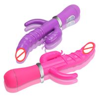 Wholesale Female Masturbator Passion Rabbit Vibrators Double Motor Vibrations G Spot Massager Silicone Adult Sex Toys for Women Men A1
