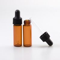 Wholesale 4ml Red Amber Glass Dropper Bottle Empty Essential Oil Display Vials Perfume Sample Test Bottle LX3289