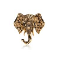 Wholesale Retro Vintage Elephant Brooch Pin cm Cute Animal Rhinestone Crystal Suit Lapel Pin for Women Girls Jewelry Accessories Gift