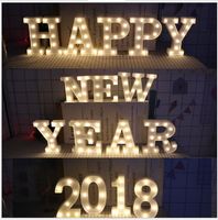 Wholesale 26pcs Alphabets Numbers LED Night Lights for Wedding Birthday Party Decoration Warm Lights Lamp Kids Flash Lighting Toys
