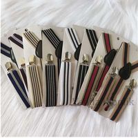 Wholesale Children Striped Design Fashion Suspenders Baby Boys Suspenders Clip on Y Back Braces Elastic Kids Suspenders Gift