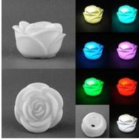 Wholesale 7 Colors Changing Rose Flower LED Light Night Candle Light Lamp Romantic for Wedding Bar Party