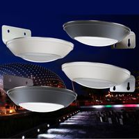 Wholesale LED solar porch lights radar motion sensor wall Lamp W LEDs pure white Street Light Wall Garden Lamp