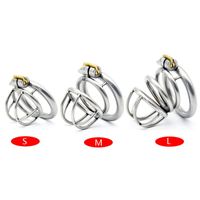 Wholesale Hot Prison Bird New lock stainless steel Cock Cage Adult Game Chastity Device sex toys