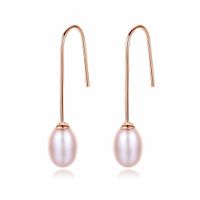 9-10 mm Femme Véritable Naturel Akoya jaune Freshwater Pearl 925 Argent Boucles d/'oreilles
