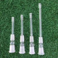 Wholesale 4 size Glass downstem diffuser tube mm male by mm female Joint glass down stem pipe adapter for glass bongs water pipes