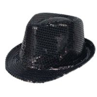 Wholesale Glitter Sequin Hats Men Women Fedora Trilby Cap Dance Jazz Hat Gangster Party Costume Panama Hats