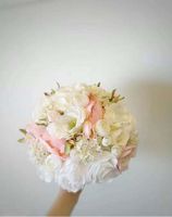Wholesale Custom Korean wedding bouquet white rose lisianthus flower romantic bridal bouquet
