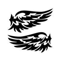 Wholesale Guardian Angel Wings Lovely Reflective Car Stickers Fashion Car Rearview Mirror For Strip Subsection CT