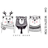 Wholesale Sewing Notions Tools Kid Magic Sticker Cartoon Bear Dear Animal DIY Stickers For T Shirt Funny Patches Iron on Transfers Clothes