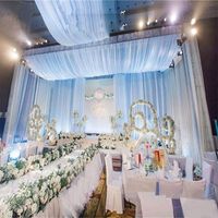 Wholesale stage backdrop curtain cloth and sheer curtain M for wed decoration stage decoration