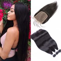 Wholesale Malaysian Virgin Hair Bundles With X6 Lace Closure With Baby Hair Straight Human Hair Extensions With Closure Free Three Middle Part