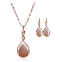 Wholesale Luxurious necklace earrings set water drop shaped jewelry nice wedding dinner party accessories women nice gift