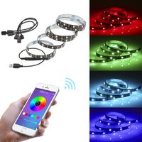 Wholesale One for four TV background lights Bluetooth USB APP mobile phone controller Hot LED light strip