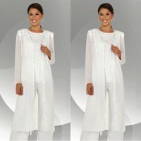 white sequin pantsuit