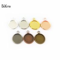 Wholesale BoYuTe Colors Plated Round MM MM MM MM MM MM MM Cameo Cabochon Base Diy Blank Tray Pendant Base