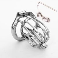 Wholesale Stealth Lock Chastity Cage Stainless Steel Male Chastity Device Sex Toys For Men Penis Lock Cock Cage with Anti Spike Ring