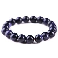 Wholesale 10mm Natural Material Energy Stones Blue Aventurine Bracelets Round Beads Bangle Women Crystal Jewelry Love Gift