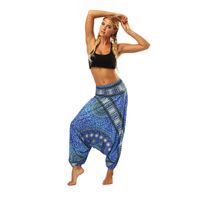 Wholesale New Women Lantern Yoga Pants Ethnic style Elastic Dancing Fit High Waist Beach Trousers Best Quality