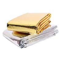 Wholesale Outdoor Water Proof Emergency Survival Rescue Blanket Foil Thermal Space First Aid Sliver Rescue Curtain Military Blanket