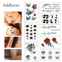 Bittb 100 Feuilles Sexy Faux Tatouages Tatouages Temporaires Corps Corps Art Sleeve Chat Mignon Fleur Papillon Conception Autocollant De Tatouage