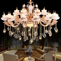 Wholesale maria theresa living room chandelier led k9 crystal chandelier stone jade romantic staircase crystal ball chandeliers large
