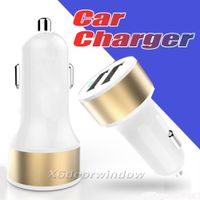Wholesale 2 port Dual Port Universal USB Car Charger Compatible with apple iphone Andriod Phones Tablets and Smart Phones Portable Travel Chargers